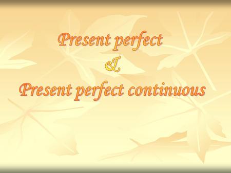 power point present perfect