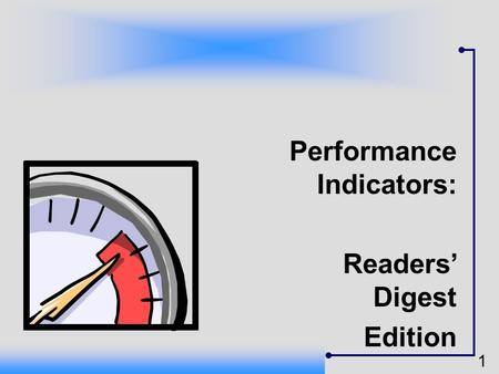 Performance Indicators: