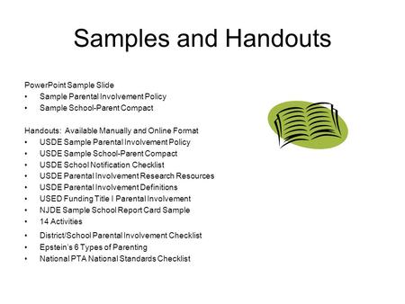Samples and Handouts PowerPoint Sample Slide