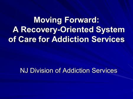 NJ Division of Addiction Services