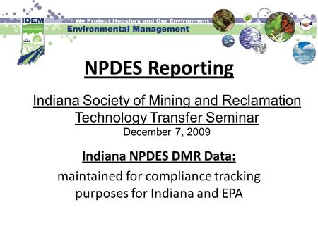 Indiana NPDES DMR Data: