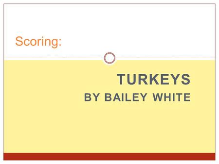 Turkeys By Bailey White