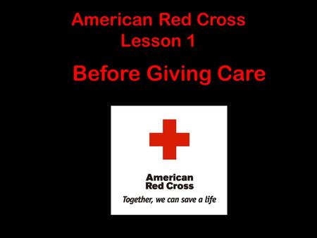 American Red Cross Lesson 1