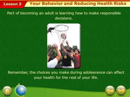 Your Behavior and Reducing Health Risks