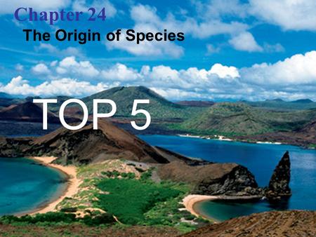 Chapter 24 The Origin of Species TOP 5.