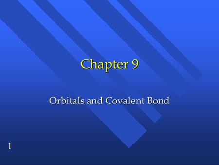 Orbitals and Covalent Bond