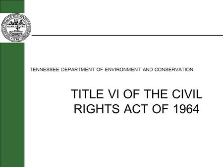 TENNESSEE DEPARTMENT OF ENVIRONMENT AND CONSERVATION
