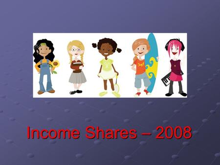 Income Shares – 2008. Getting Started Only one worksheet is needed to calculate support, regardless of the parenting situation(s) represented. Only one.