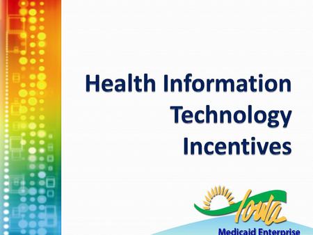 Agenda HIT survey Health Information Technology Incentives HITREC- Health Information Technology Regional Extension Center 2.