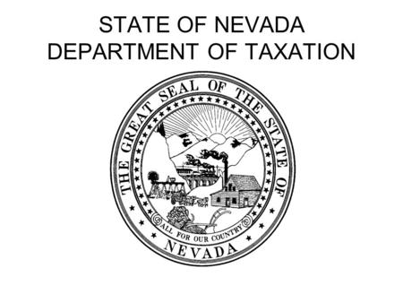 STATE OF NEVADA DEPARTMENT OF TAXATION. Automotive Industry.