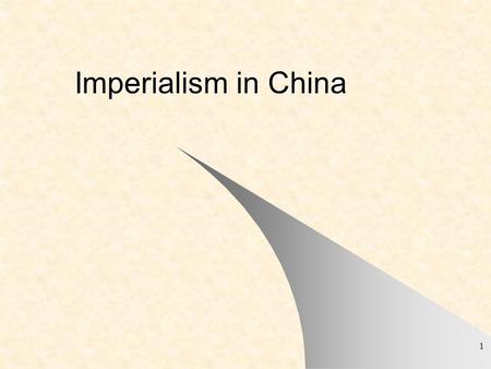 Imperialism in China.
