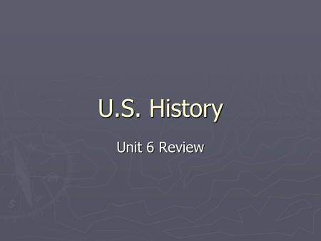 U.S. History Unit 6 Review. What Do You Know? 1. What led to the development of cities like Chicago? railroads or telegraphs 1. What led to the development.