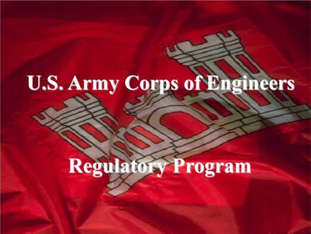 U.S. Army Corps of Engineers Regulatory Program Regulatory Program.