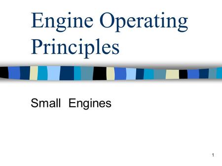 Engine Operating Principles