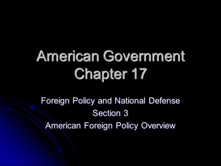 American Government Chapter 17