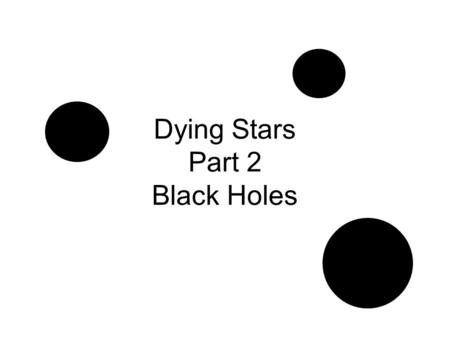 Dying Stars Part 2 Black Holes. First you need a Supernova! Giant star Layers Balance – Gravity and Heat/Energy Fusing Iron Core Collapse – Ka-Blooey!!!