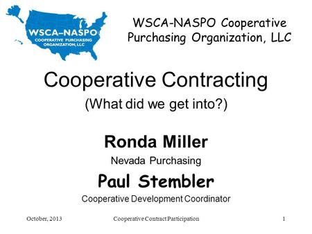 WSCA-NASPO Cooperative Purchasing Organization, LLC