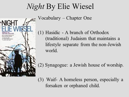 Night By Elie Wiesel Vocabulary – Chapter One