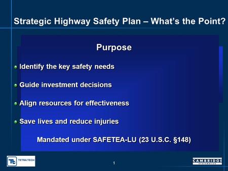Oklahoma Strategic Highway Safety Plan presented to SHSP Leadership Group SHSP Working Group presented by Susan HerbelSam Lawton, Cambridge Systematics,