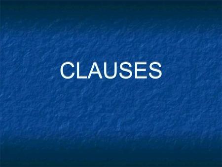 CLAUSES.