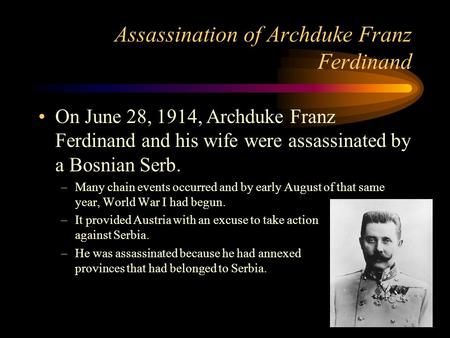 Assassination of Archduke Franz Ferdinand