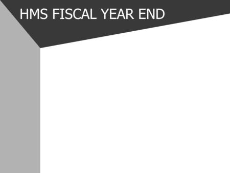 HMS FISCAL YEAR END. HMS FISCAL YEAR END CHECKLIST Setup Client Member – HMS.000 (RESA will probably do this) Add Position Control Options for the new.