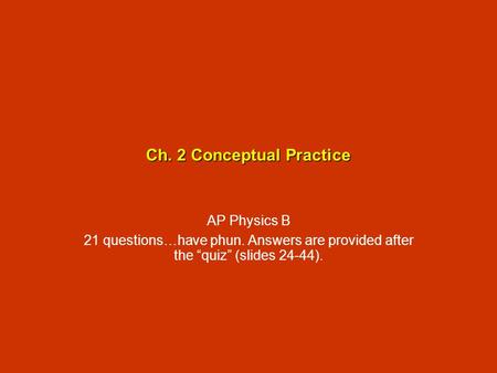 Ch. 2 Conceptual Practice