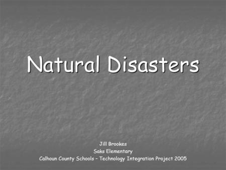 Calhoun County Schools – Technology Integration Project 2005