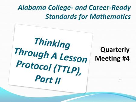 Alabama College- and Career-Ready Standards for Mathematics