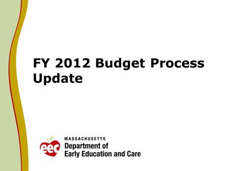 FY 2012 Budget Process Update. Overview: FY 12 Senate Budget On May 26, 2011 the Senate engrossed S.3, the FY2012 budget totaling $30.5B. The Senate has.