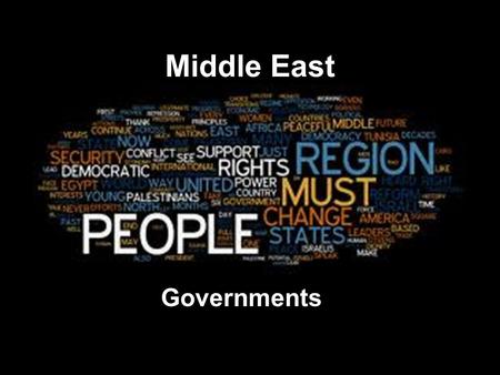 Middle East Governments.