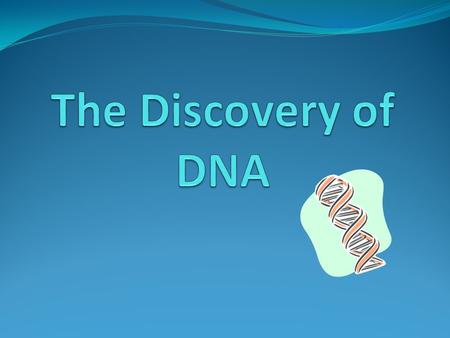 The Discovery of DNA.