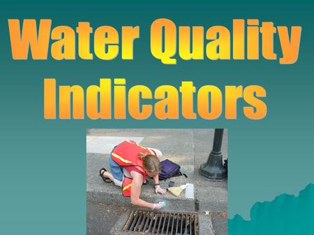 Water Quality Indicators.