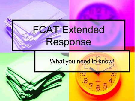 FCAT Extended Response