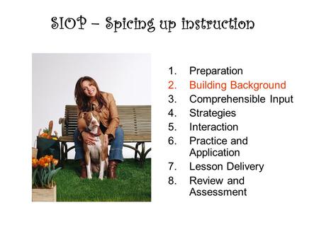 SIOP – Spicing up instruction