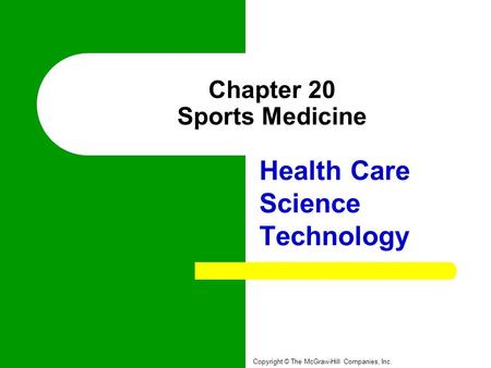 Chapter 20 Sports Medicine