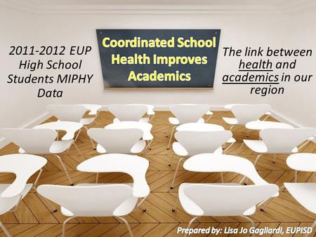 The link between health and academics in our region 2011-2012 EUP High School Students MIPHY Data.