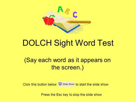 powerpoint presentation basic sight words