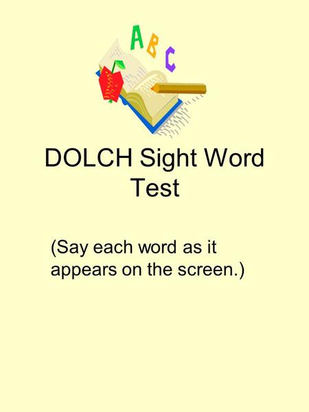 powerpoint presentation basic sight words