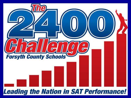 What we know about our Community… Superior student performance on the SAT, the primary college readiness measure in Georgia, is a fundamental indicator.