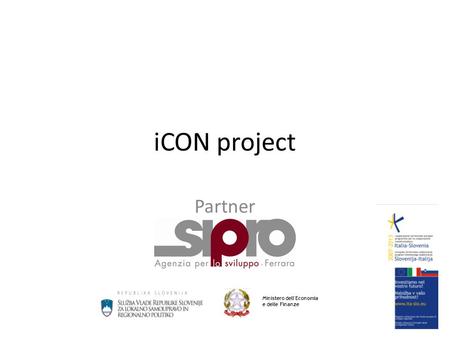 ICON project Partner Ministero dell'Economia e delle Finanze.