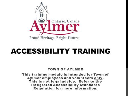 ACCESSIBILITY TRAINING