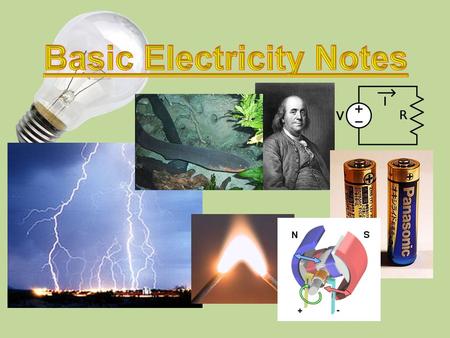 CURRENT ELECTRICITY The energy of moving charges (flow of electrons)