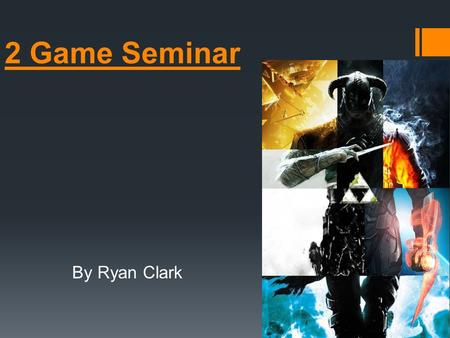 2 Game Seminar By Ryan Clark. StarCraft 2  RTS (Real time strategy) Set in the future on alien and colonized worlds.  Visually the game looks great.