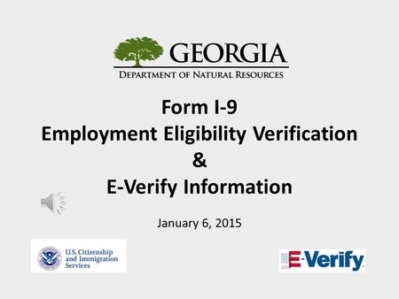 Form I-9 Employment Eligibility Verification & E-Verify Information