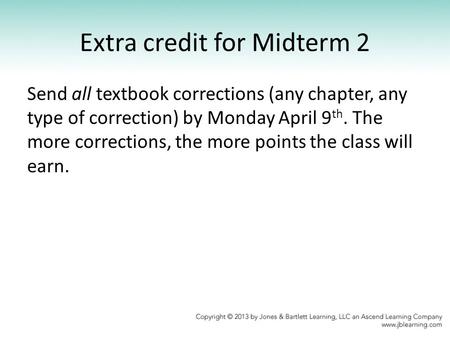 Extra credit for Midterm 2
