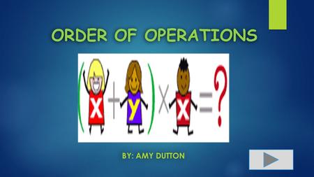 ORDER OF OPERATIONS BY: AMY DUTTON. Content Area: Mathematics Grade Level: 5 th Grade Summary: The purpose of this powerpoint is for students to learn.