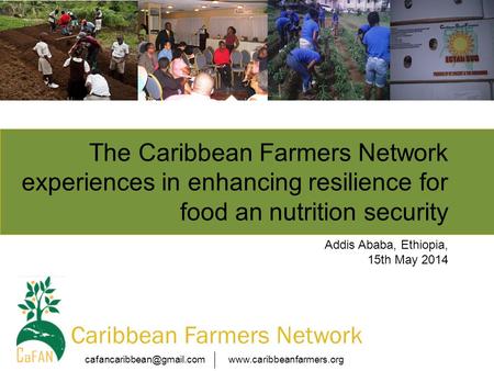 Caribbean Farmers Network The Caribbean Farmers Network experiences in enhancing resilience for food an.