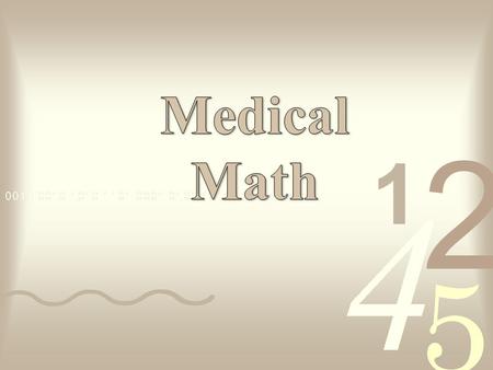 Medical Math PowerPoint with matching Listening Guide is long and comprehensive. A suggestion would be to teach it over several days and make assignments.