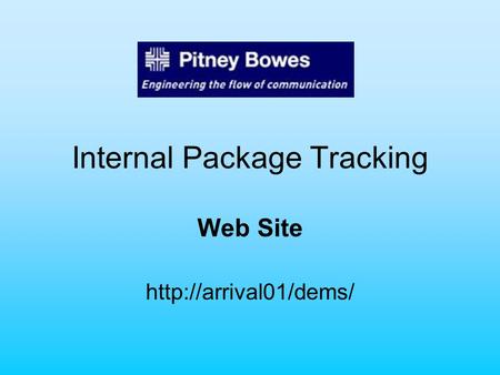 Internal Package Tracking Web Site